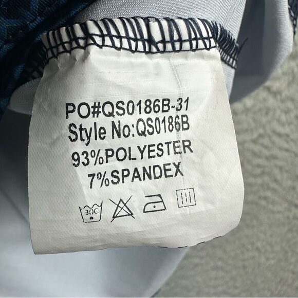 Deolax Polo‎ Shirt Mens XXL Blue Geometric Pattern Stretch Golf Casual Outdoor - Picture 15 of 16